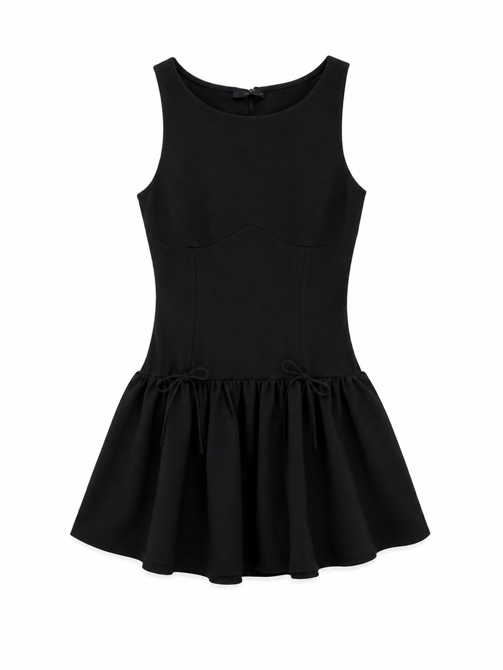 Classic Black Sleeveless Fit-and-Flare Dress - Picture 1 of 3